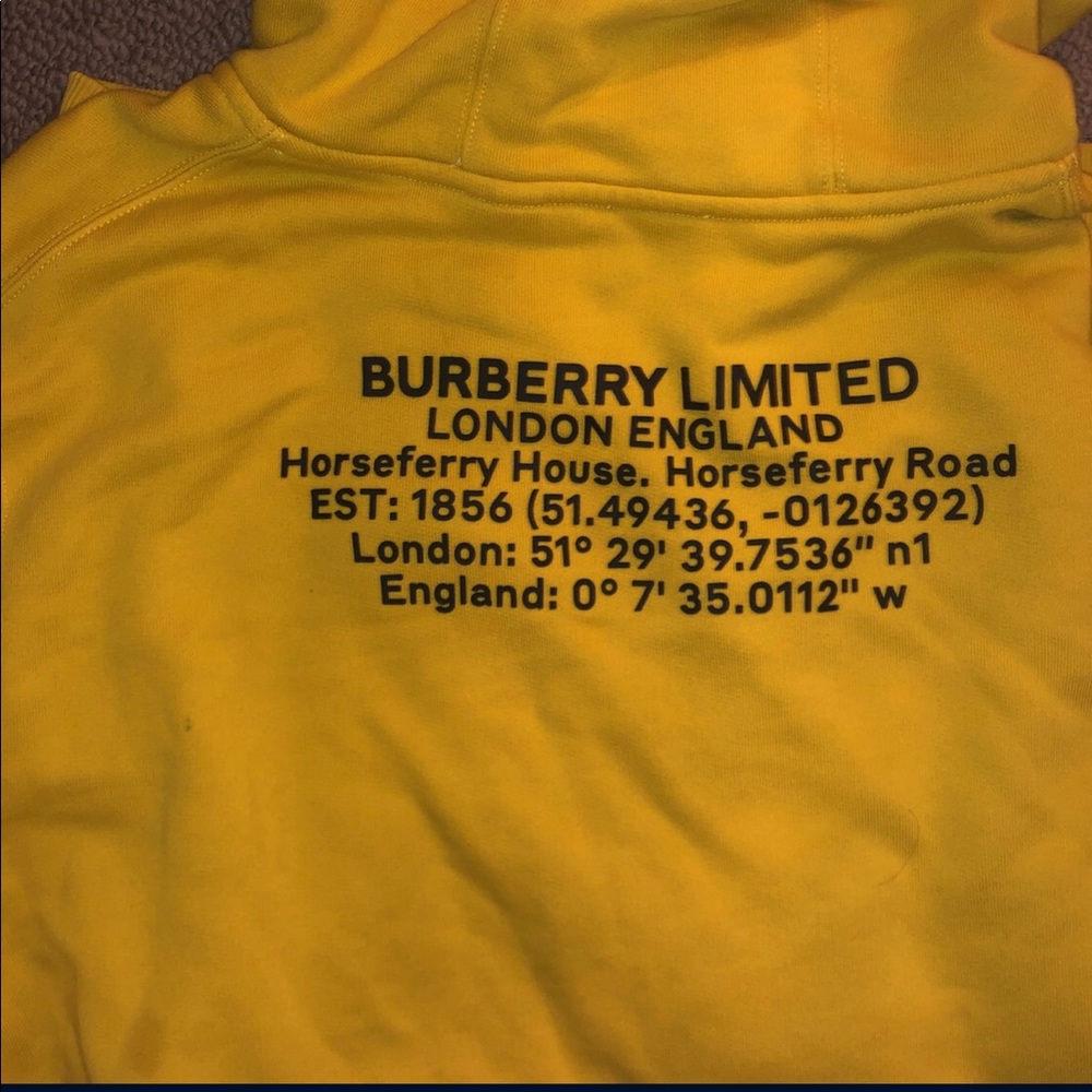 Burberry limited Size- L Yellow